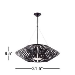 Possini Euro Design Planet Black Large Pendant Light 31 1/2" Wide Mid Century Modern White Glass For Dining Room House Foyer Kitchen Island Entryway -Safavieh Store GUEST 00af8dfe bea5 4967 a791 2ff4c5e8b080