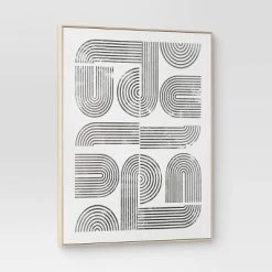 45" X 55" Line Art I Framed Kraft Wall Canvas - Threshold™ -Safavieh Store GUEST 049ef745 7339 4361 9994 803a96f529d8