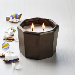 New Release 5 Octagonal Ceramic Cashmere & Suede Fall Jar Candle Metallic Bronze - Hearth & Hand⢠With Magnolia