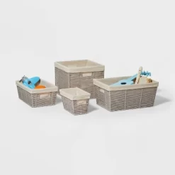 16" X 9" X 6" Woven Twisted Paper Rope Media Basket Gray - Brightroom™ 7 16" X 9" X 6" Woven Twisted Paper Rope Media Basket Gray - Brightroom™ -Safavieh Store GUEST 054d99f6 5bc4 4b73 87f9 e39da675c247