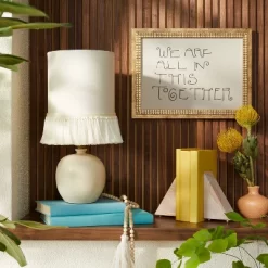 Small Table Lamp With Fringe Shade Off-White (Includes LED Light Bulb) - Opalhouse™ Designed With Jungalow™ -Safavieh Store GUEST 05a08f4f 1d12 4a8a a23a 1d156ad62d46