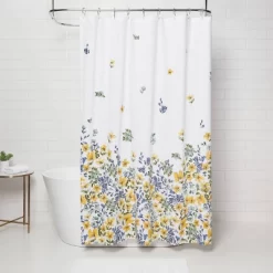 Floral Print Shower Curtain Gold Medal - Thresholdâ˘