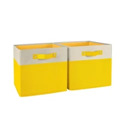 2pc Kids' 10.5" Two-Toned Folding Storage Bin Set - RiverRidge Home -Safavieh Store GUEST 09b3658e 575d 42cb af18 bd012e024ff2