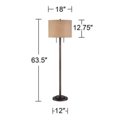 Possini Euro Design Garth Modern Floor Lamp Standing 63 1/2" Tall Oil Rubbed Bronze Burlap Fabric Drum Shade For Living Room Bedroom Office House Home 14 Possini Euro Design Garth Modern Floor Lamp Standing 63 1/2" Tall Oil Rubbed Bronze Burlap Fabric Drum Shade For Living Room Bedroom Office House Home -Safavieh Store GUEST 0afcbf9a df39 4526 aa07 8a9f6551bac9