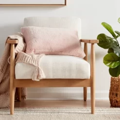 Faux Rabbit Fur Throw Pillow - Thresholdâ˘