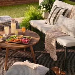 Cushioned Metal Outdoor Loveseat - Cream/Black - Hearth & Hand™ With Magnolia 14 Cushioned Metal Outdoor Loveseat - Cream/Black - Hearth & Hand™ With Magnolia -Safavieh Store GUEST 0b9807fc a12a 4d25 895d 973d3a712042