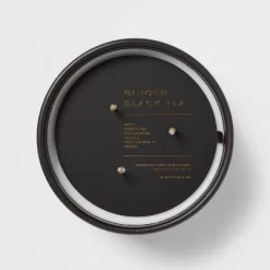 15oz Ceramic Jar 3-Wick Black Label Ginger Black Tea Candle - Threshold™ -Safavieh Store GUEST 101513e9 4210 4604 bdb9 03938613d90c