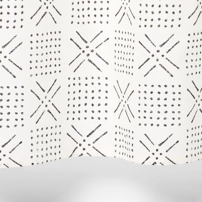 Shapes Shower Curtain White - Threshold™ 6 Shapes Shower Curtain White - Threshold™ - Image 4