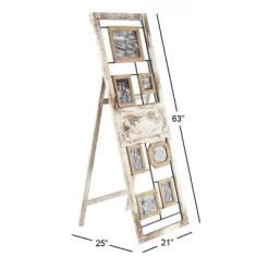 Wood 6 Slot Wall Photo Frame With Floor Stand Brown - Olivia & May 20 Wood 6 Slot Wall Photo Frame With Floor Stand Brown - Olivia & May -Safavieh Store GUEST 1683421a 6e91 4313 9934 1a4bd2af773e