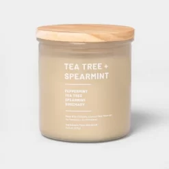 Glass Jar Tea Tree And Spearmint Candle Beige - Threshold™ -Safavieh Store GUEST 1ae068be c042 415c a0e0 475aaead92cf
