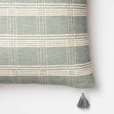Woven Plaid Throw Pillow With Tassel Zipper - Threshold™ Designed With Studio McGee 4 Woven Plaid Throw Pillow With Tassel Zipper - Threshold™ Designed With Studio McGee - Image 2
