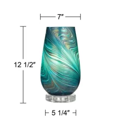 360 Lighting Carmen Modern Coastal Accent Table Lamps 12 1/2" High Set Of 2 Green Art Glass Shade For Bedroom Bedside Nightstand Office 13 360 Lighting Carmen Modern Coastal Accent Table Lamps 12 1/2" High Set Of 2 Green Art Glass Shade For Bedroom Bedside Nightstand Office -Safavieh Store GUEST 27769a4f 3ecc 4586 9705 85b804f640a8