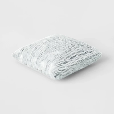 Tipped Snow Leopard Faux Fur Square Throw Pillow - Threshold™ 4 Tipped Snow Leopard Faux Fur Square Throw Pillow - Threshold™ - Image 2