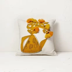 Floral Watering Pitcher Square Throw Pillow With Tassels - Opalhouse™ Designed With Jungalow™ 8 Floral Watering Pitcher Square Throw Pillow With Tassels - Opalhouse™ Designed With Jungalow™ -Safavieh Store GUEST 295bbf4a 7932 4570 9c93 22f266108cb5