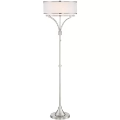 Possini Euro Design Modern Floor Lamp 64" Tall Brushed Nickel Silver Organza White Linen Drum Shade For Living Room Bedroom Office 16 Possini Euro Design Modern Floor Lamp 64" Tall Brushed Nickel Silver Organza White Linen Drum Shade For Living Room Bedroom Office -Safavieh Store GUEST 2f2e39ff e9bf 4d91 a0f8 80deeb6d9b9e