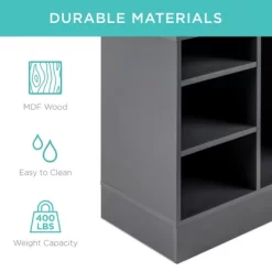 Best Choice Products 46in Shoe Storage Organization Rack Bench For Entryway, Bedroom W/ Padded Seat, 10 Cubbies - Gray 11 Best Choice Products 46in Shoe Storage Organization Rack Bench For Entryway, Bedroom W/ Padded Seat, 10 Cubbies - Gray -Safavieh Store GUEST 317b4c0f 8de9 4cb8 9ebc 4d1094553cf1