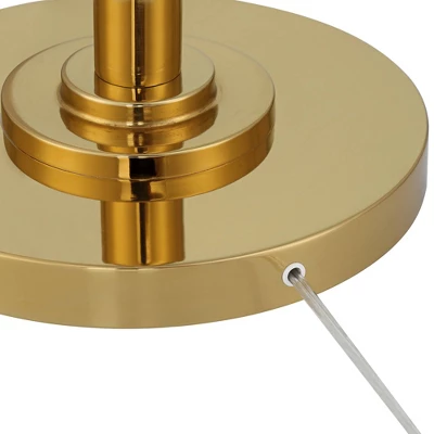 Possini Euro Design Kinsey Modern Downbridge Floor Lamp 67" Tall Warm Brass Metal Stone Pattern Glass Shade For Living Room Reading Bedroom Office 7 Possini Euro Design Kinsey Modern Downbridge Floor Lamp 67" Tall Warm Brass Metal Stone Pattern Glass Shade For Living Room Reading Bedroom Office - Image 5