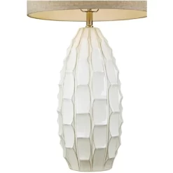 Possini Euro Design Cosgrove Modern Mid Century Table Lamp 32 3/4" Tall White Glazed Ceramic Beige Fabric Drum Shade For Bedroom Living Room Bedside 14 Possini Euro Design Cosgrove Modern Mid Century Table Lamp 32 3/4" Tall White Glazed Ceramic Beige Fabric Drum Shade For Bedroom Living Room Bedside -Safavieh Store GUEST 4071ce30 3ef3 4f98 9390 6f7c7f7a79d4
