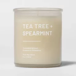 Glass Jar Tea Tree And Spearmint Candle Beige - Threshold™ -Safavieh Store GUEST 44b883d8 baee 4787 a74c 3d32a16e8b4f