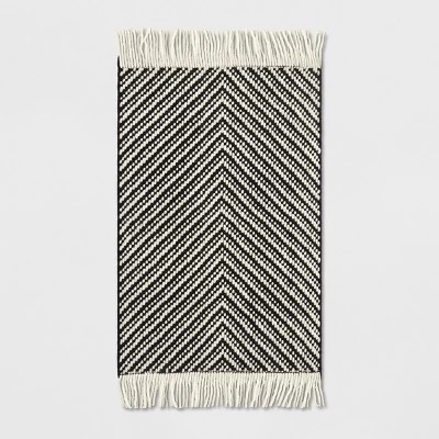 Chevron Woven Area Rug Black/White - Project 62™ 6 Chevron Woven Area Rug Black/White - Project 62™ - Image 4