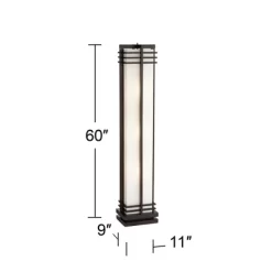 Possini Euro Design Modern Art Deco Floor Lamp Standing 60" Tall Espresso Wood Beige Linen Column Shade For Living Room Bedroom Office House Home -Safavieh Store GUEST 471cb7ab d9a0 45cd 80c3 665727dbf514