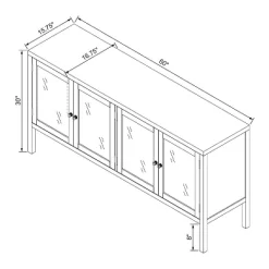 Wood & Glass 4-Door Sideboard Buffet Cabinet - Brown - Hearth & Hand™ With Magnolia 15 Wood & Glass 4-Door Sideboard Buffet Cabinet - Brown - Hearth & Hand™ With Magnolia -Safavieh Store GUEST 4a14d344 a1c5 4f66 889d 58eee1dcb1d3