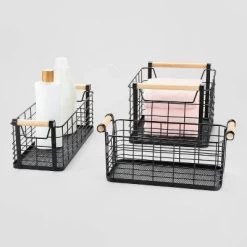 Wire Natural Wood Handles Milk Crate - Brightroom™ -Safavieh Store GUEST 4a155be8 99e8 4d0e bd95 eeeb004429f9