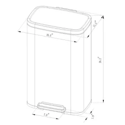 45L Rectangular Step Trash Can - Brightroom™ 11 45L Rectangular Step Trash Can - Brightroom™ -Safavieh Store GUEST 4a2ac669 6c4c 4843 a3d3 992611e508bc