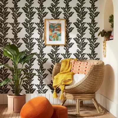 Botanical Leaf Peel And Stick Wallpaper Black/White - Opalhouse™ Designed With Jungalow™ 3 Botanical Leaf Peel And Stick Wallpaper Black/White - Opalhouse™ Designed With Jungalow™