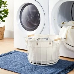 New Release 11 Wire & Fabric Laundry Hamper Sour Cream - Hearth & Hand⢠With Magnolia