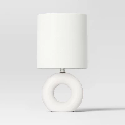Abstract Ceramic Mini Table Lamp White - Threshold™ 6 Abstract Ceramic Mini Table Lamp White - Threshold™ - Image 4