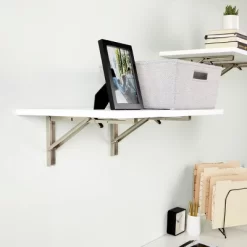 Built Industrial 2 Pack Folding L Wall Shelf Bracket, 10 Inch Collapsible Hardware With Locking Hinge For Garage Shelves, Holds 120lbs -Safavieh Store GUEST 555ad0b8 e83d 42c4 af02 5dfe3c43b4ec