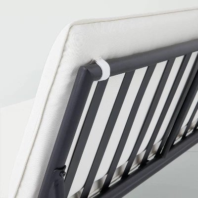 Cushioned Metal Outdoor Loveseat - Cream/Black - Hearth & Hand™ With Magnolia 6 Cushioned Metal Outdoor Loveseat - Cream/Black - Hearth & Hand™ With Magnolia - Image 4