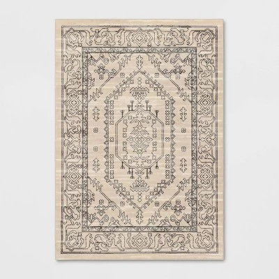 Plush Persian Style Area Rug Cream - Threshold™ 8 Plush Persian Style Area Rug Cream - Threshold™ - Image 6