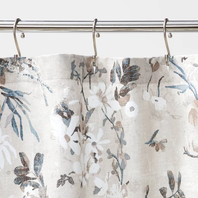 Neutral Floral Shower Curtain - Threshold™ 2 Neutral Floral Shower Curtain - Threshold™