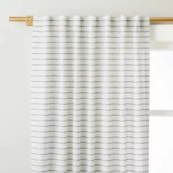 Blanket Stitch Curtain Panel Dark Gray/Cream - Hearth & Hand™ With Magnolia -Safavieh Store GUEST 57eebfdc cabd 4be5 9ccd dd78d9118fae