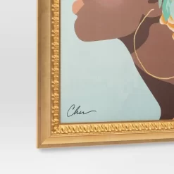 24" X 30" Floral Dream By Nikki Chu Vintage Canvas Board Gold - Threshold™ -Safavieh Store GUEST 5a042000 aaac 4e72 a3dc a07d331687a2