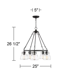 Possini Euro Design Bellis Bronze Wagon Wheel Pendant Chandelier 25" Wide Modern Clear Glass 5-Light Fixture For Dining Room House Kitchen Island Home 15 Possini Euro Design Bellis Bronze Wagon Wheel Pendant Chandelier 25" Wide Modern Clear Glass 5-Light Fixture For Dining Room House Kitchen Island Home -Safavieh Store GUEST 618dbfc5 4583 4867 8ae1 6096256d5a37