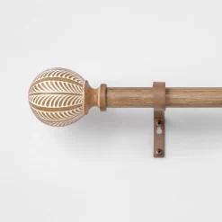 Carved Light Woodtone Ball Curtain Rod Natural - Opalhouse™ 7 Carved Light Woodtone Ball Curtain Rod Natural - Opalhouse™ -Safavieh Store GUEST 7e070734 076e 44dc 94e6 de22767e0af4
