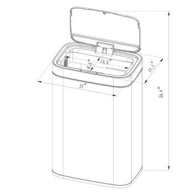 Motion Wastebasket With Liner - Brightroom™ 5 Motion Wastebasket With Liner - Brightroom™ - Image 4