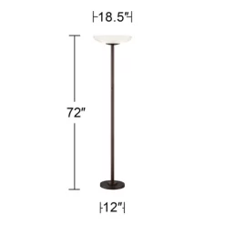 Possini Euro Design Meridian Light Blaster Modern Torchiere Floor Lamp 72" Tall Oil Rubbed Bronze LED Frosted Glass Shade For Living Room Bedroom Home 11 Possini Euro Design Meridian Light Blaster Modern Torchiere Floor Lamp 72" Tall Oil Rubbed Bronze LED Frosted Glass Shade For Living Room Bedroom Home -Safavieh Store GUEST 803ecb5f e771 4b8e 9668 cee840e07fb2