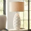 Possini Euro Design Cosgrove Modern Mid Century Table Lamp 32 3/4" Tall White Glazed Ceramic Beige Fabric Drum Shade For Bedroom Living Room Bedside -Safavieh Store GUEST 8361f749 83cd 4f83 a803 f1fec9cf9068