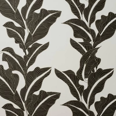 Botanical Leaf Peel And Stick Wallpaper Black/White - Opalhouse™ Designed With Jungalow™ 4 Botanical Leaf Peel And Stick Wallpaper Black/White - Opalhouse™ Designed With Jungalow™ - Image 2