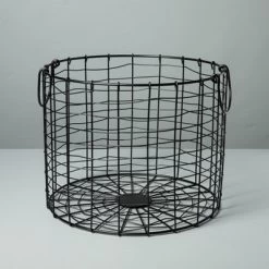 Round Wire Storage Basket With Handles Black - Hearth & Hand™ With Magnolia -Safavieh Store GUEST 89271918 20ca 45a0 9c44 39bb0a31b0f0