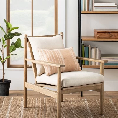 16"x42" Variegated Stripe Lumbar Throw Pillow - Hearth & Hand™ With Magnolia 3 16"x42" Variegated Stripe Lumbar Throw Pillow - Hearth & Hand™ With Magnolia