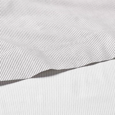 Cotton Percale Microstripe Sheet Set - Hearth & Hand™ With Magnolia 3 Cotton Percale Microstripe Sheet Set - Hearth & Hand™ With Magnolia