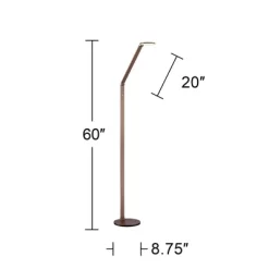 Possini Euro Design Magnum Modern Task Floor Lamp 61" Tall French Bronze Brown Metal LED Adjustable For Living Room Reading Bedroom Office House Home -Safavieh Store GUEST 8f9282ea ef7d 4ebc 9c78 ebead13ea845