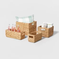 Woven Water Hyacinth Milk Crate - Brightroom™ -Safavieh Store GUEST 9365bfe9 dbd8 490b ac54 8d2b5765ece7