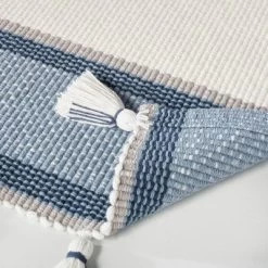 20" X 32" Color Block Stripe Tassels Bath Rug Faded Blue/White - Hearth & Hand™ With Magnolia -Safavieh Store GUEST 965eb334 1e31 467e 9a9f 35ffecd97d72