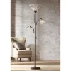 Franklin Iron Works Warwick Industrial Torchiere Floor Lamp With Side Lights 71 1/2" Tall Tiger Bronze LED Clear Seedy Glass For Living Room Reading -Safavieh Store GUEST 97f411dd d692 4275 a55b fdb2868b3e24